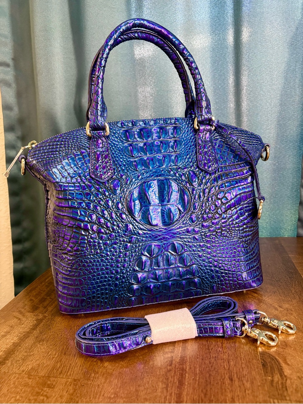 Brahmin GUC Md Duxbury - Neptune - Iridescent Blue & Purple - HTF, RARE - Picture 16 of 16